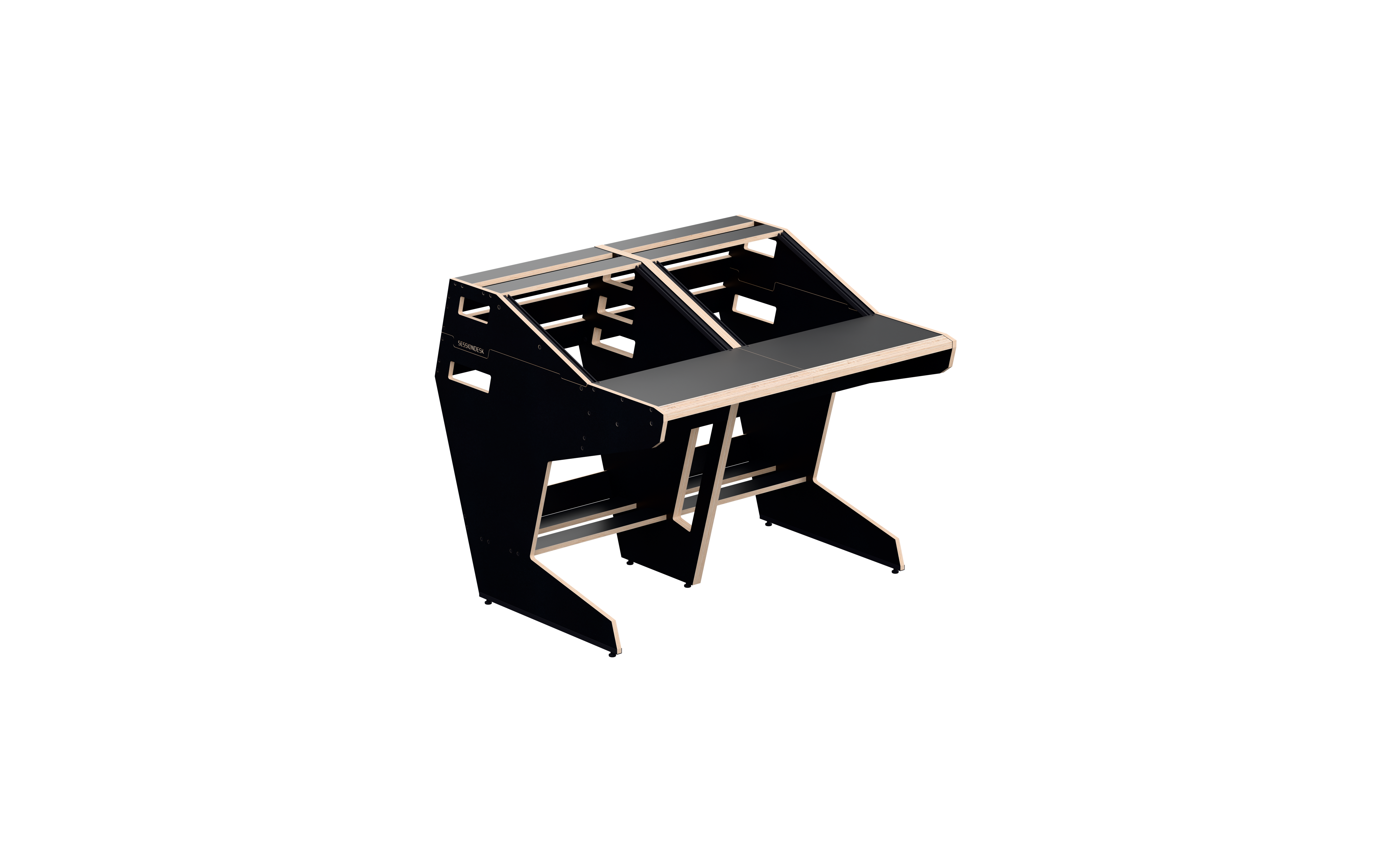 Sessiondesk QUINTAV 2.0 - Pro studio desk with 18U racks (2x9RU