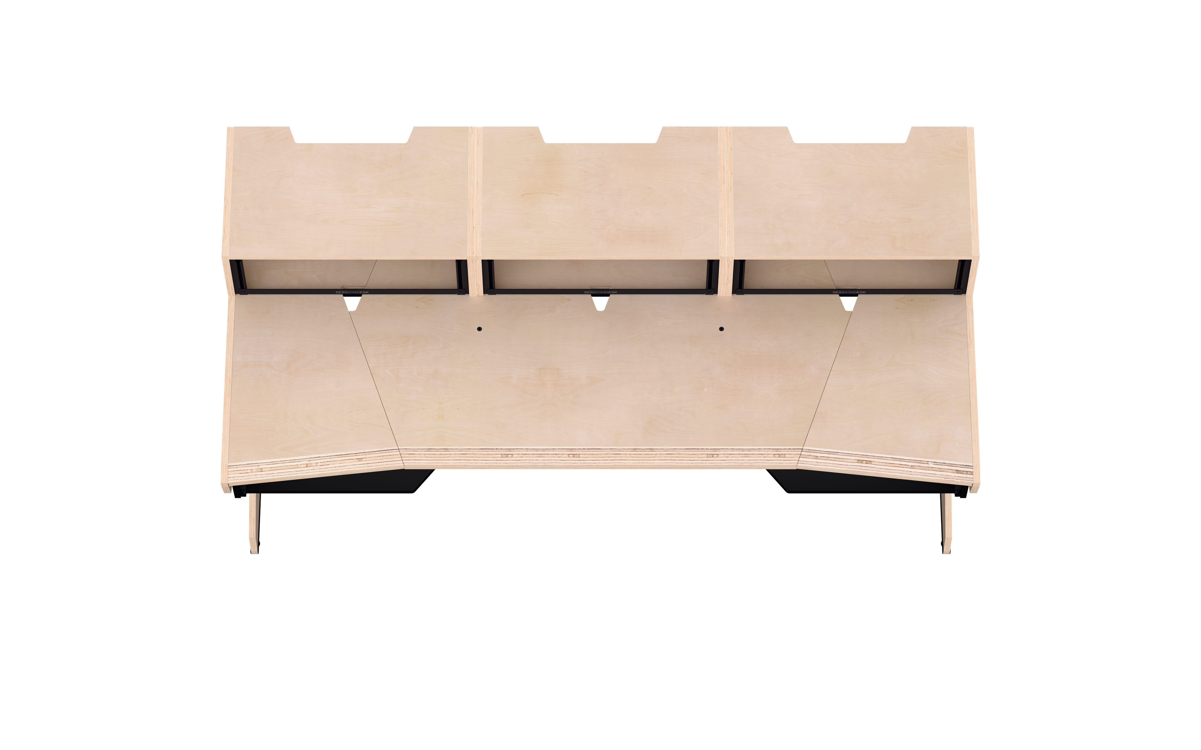 Finish: 100% birch — HOME big 2.0 + 3x RACKS + KEY, top view