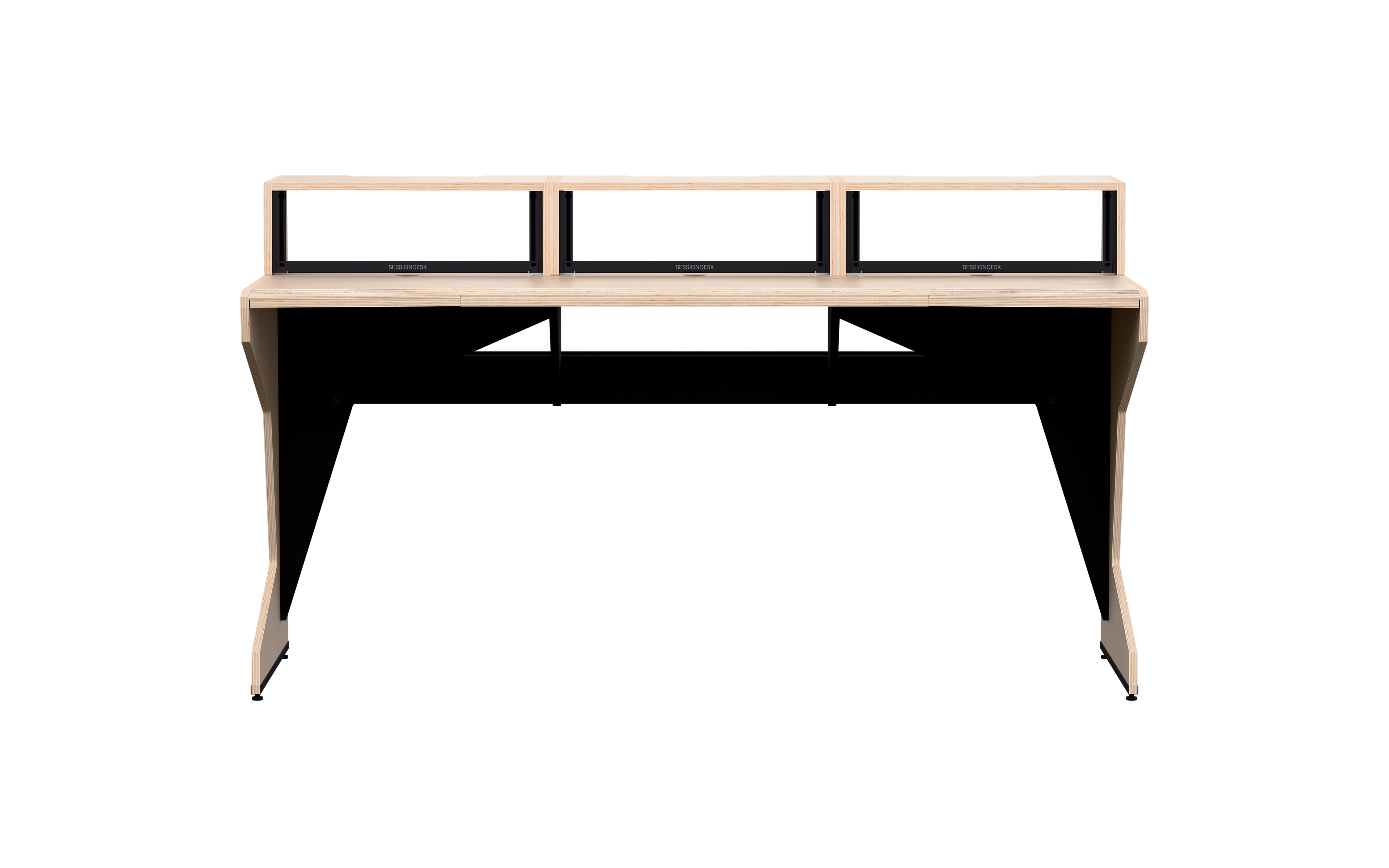 Finish: 100% birch — HOME big 2.0 + 3x RACKS, front view