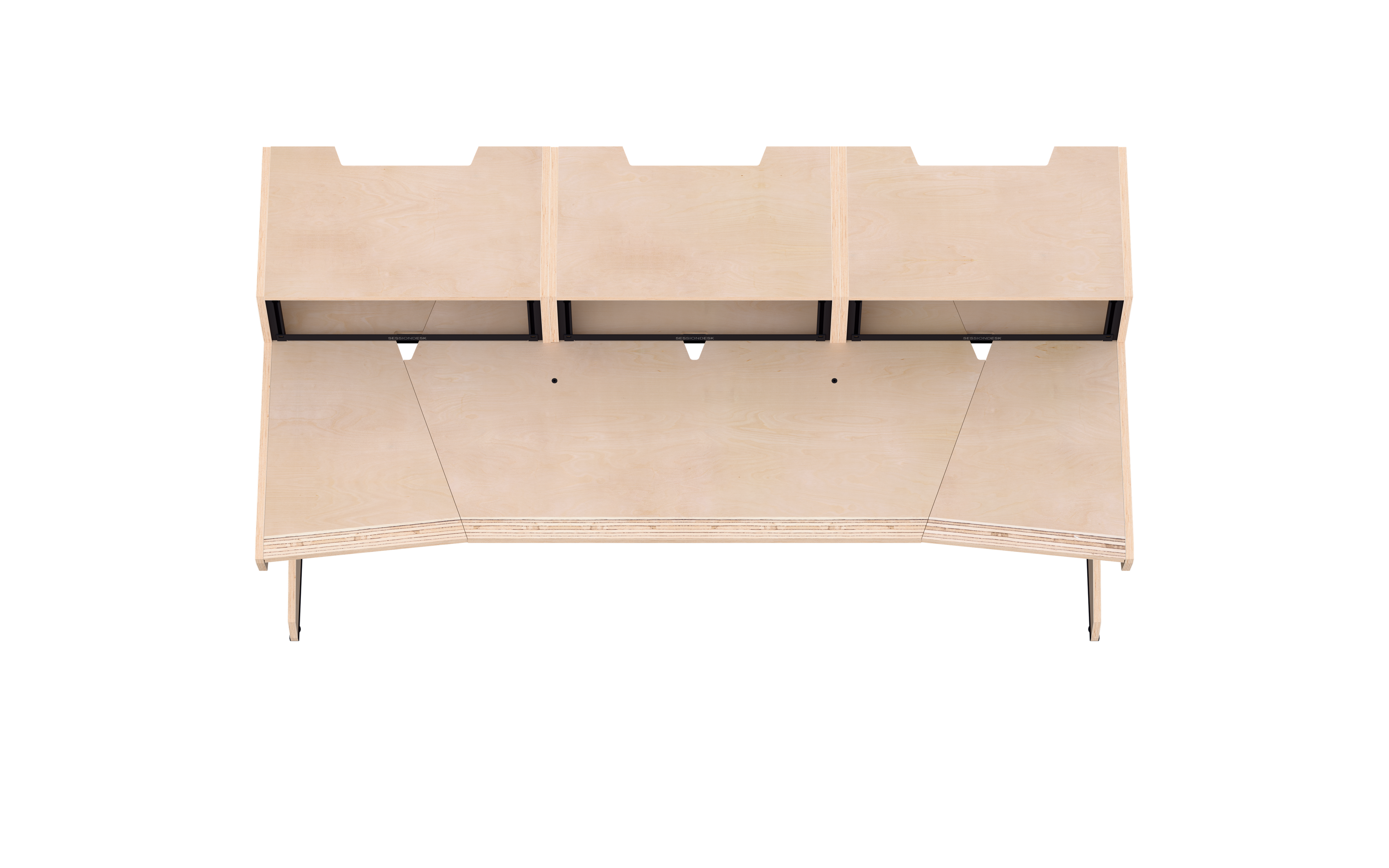 Finish: 100% birch — HOME big 2.0 + 3x RACKS, top view