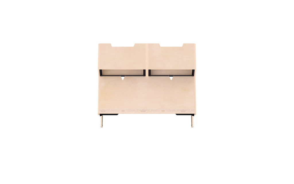 Finish: 100% birch — HOME small 2.0 + RACKS + KEY, top view