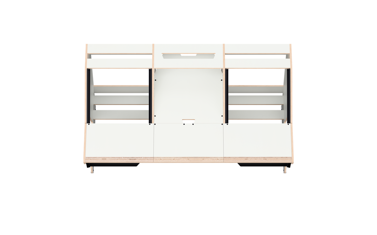 Finish: 70s white — OKTAV 2.0 + KEY, top view
