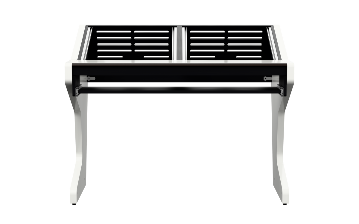 Sessiondesk DUO [2x12] + KEY in gloss white — front view