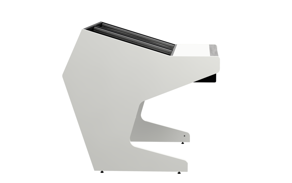 Sessiondesk DUO [2x12] + KEY in gloss white — side view