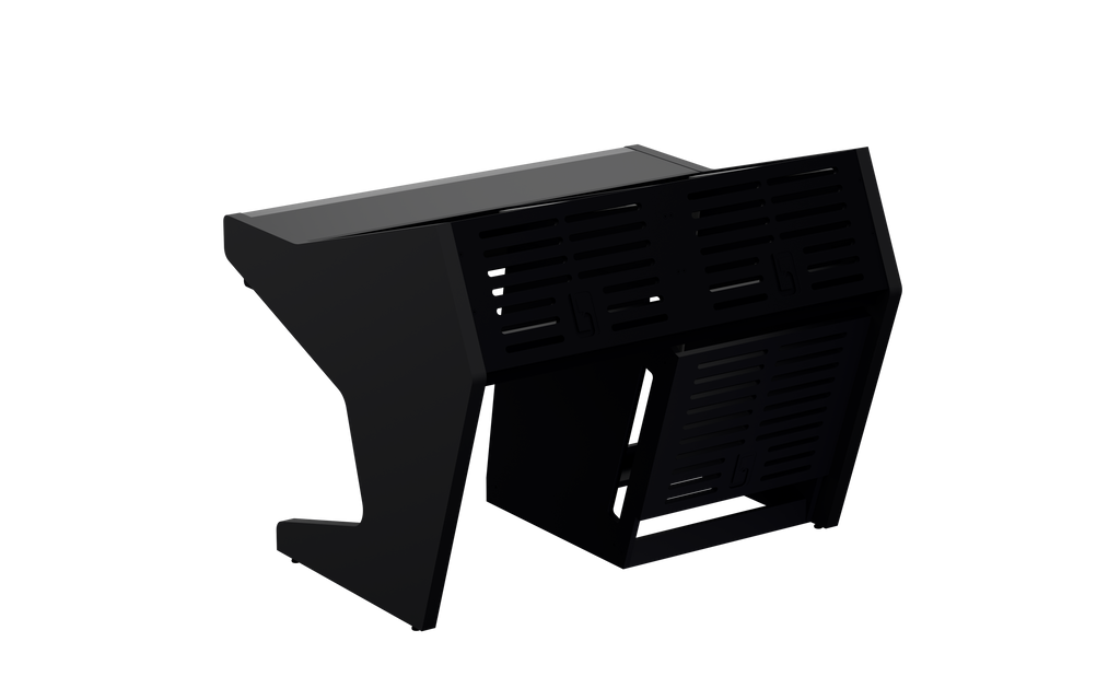 Finish: Matt Black — DUO [2x12 + 1x12] + KEY, back view