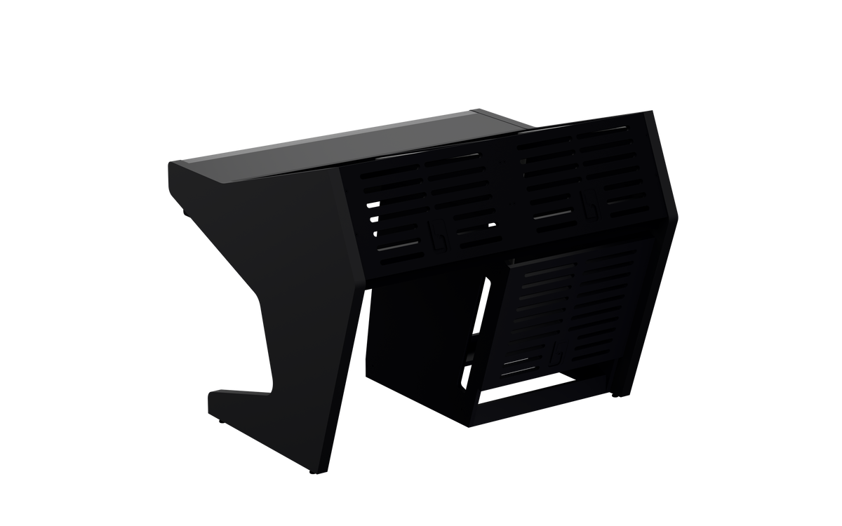 Finish: Matt Black — DUO [2x12 + 1x12] + KEY, back view