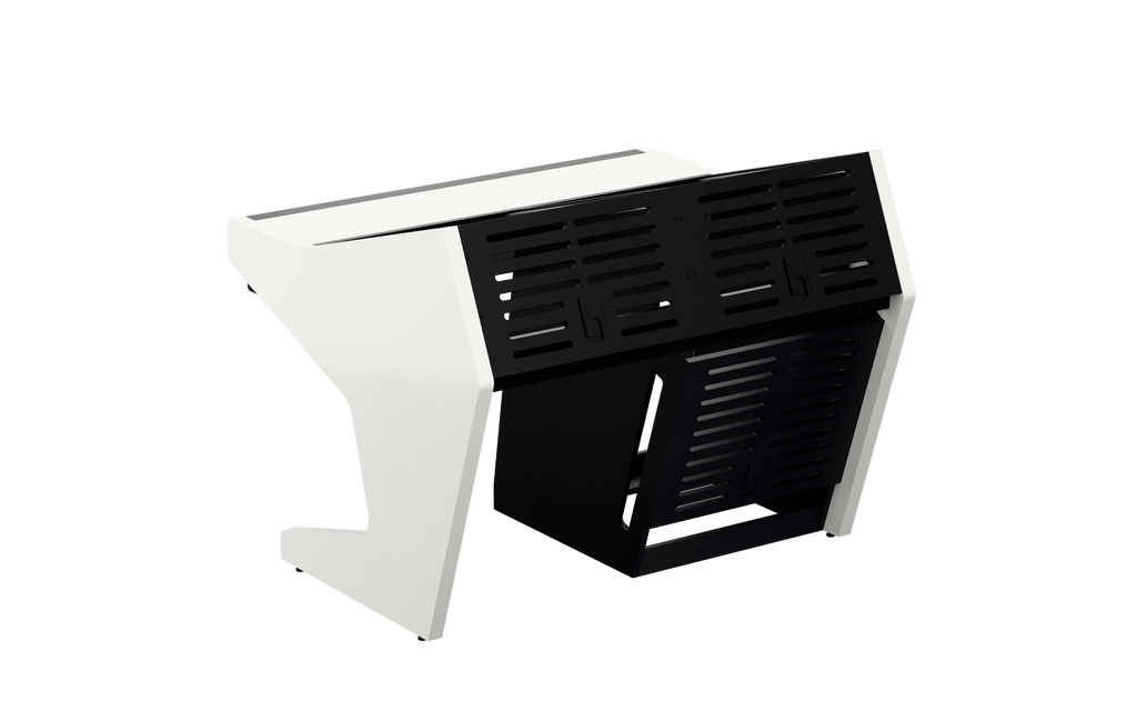 Sessiondesk DUO [2x12 + 1x12] + KEY in gloss white — back view