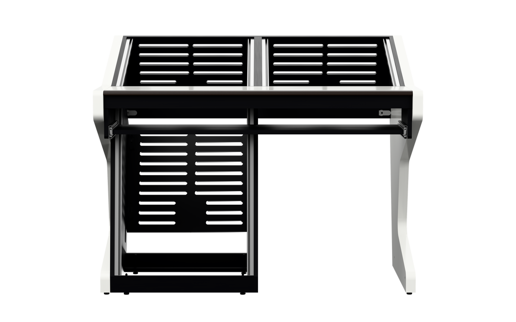 Sessiondesk DUO [2x12 + 1x12] + KEY in gloss white — front view