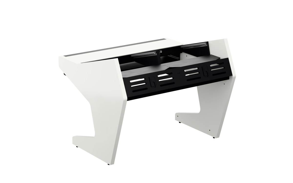 Sessiondesk DUO [2x8] + KEY in gloss white — back view