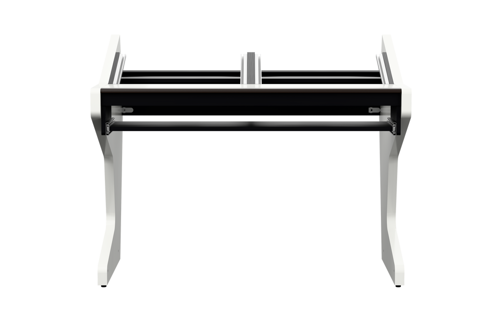 Sessiondesk DUO [2x8] + KEY in gloss white — front view