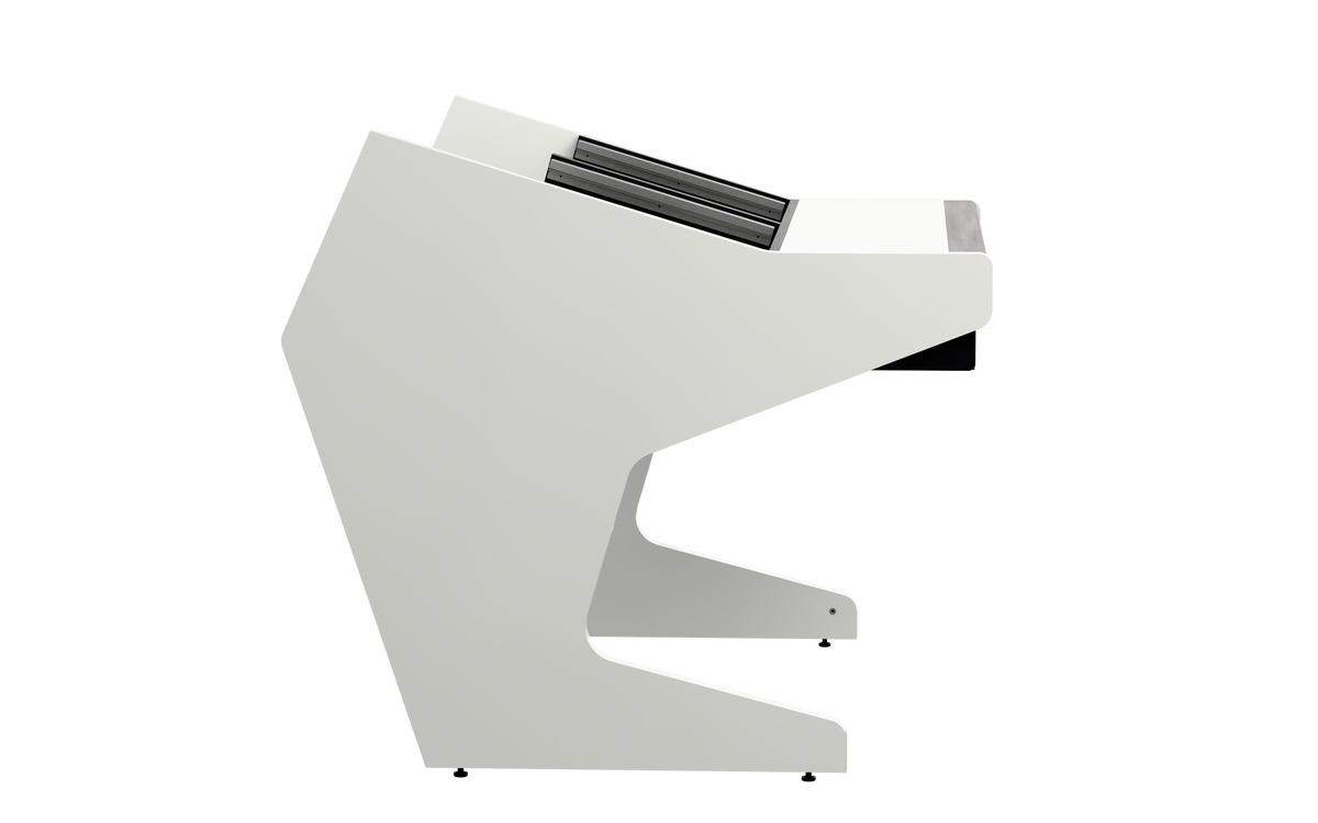 Sessiondesk DUO [2x8] + KEY in gloss white — side view