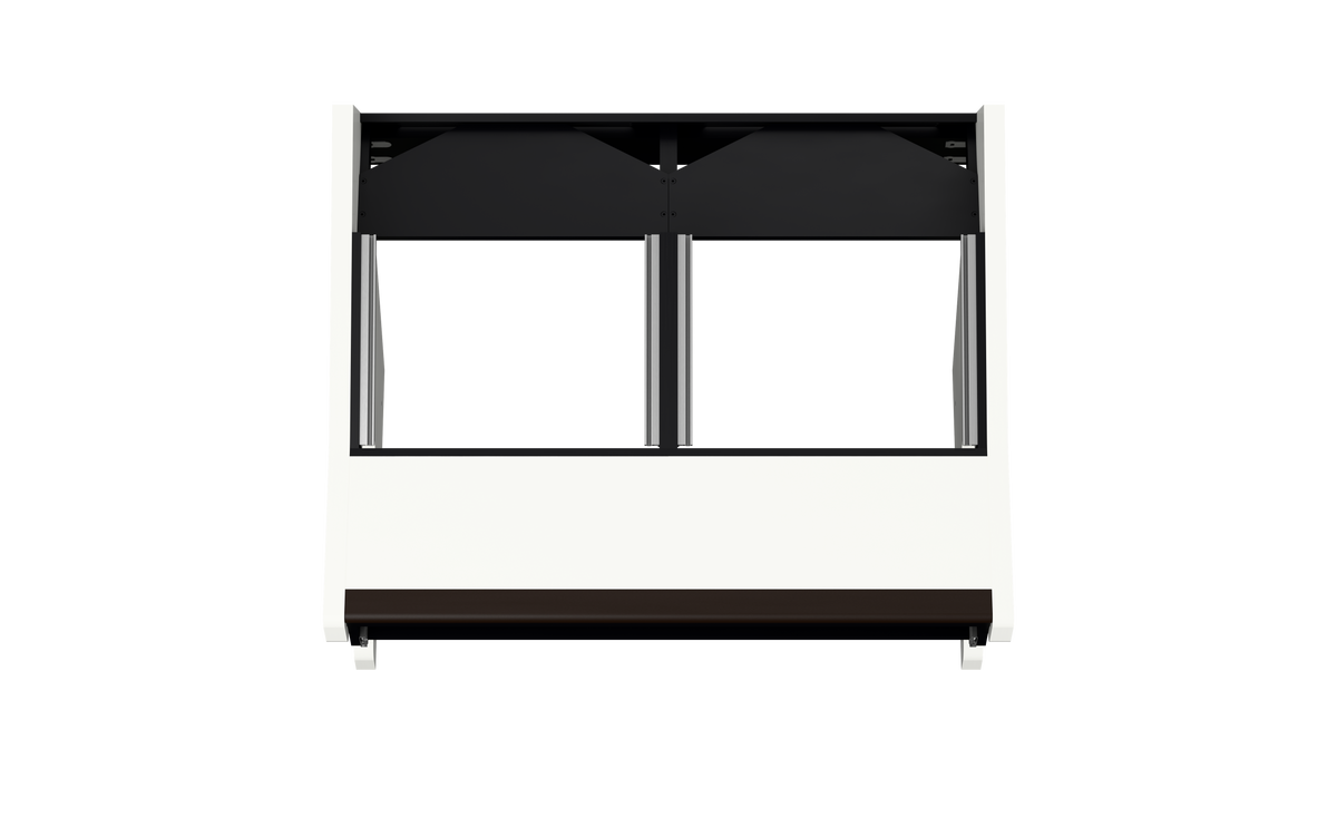 Sessiondesk DUO [2x8] + KEY in gloss white — top view