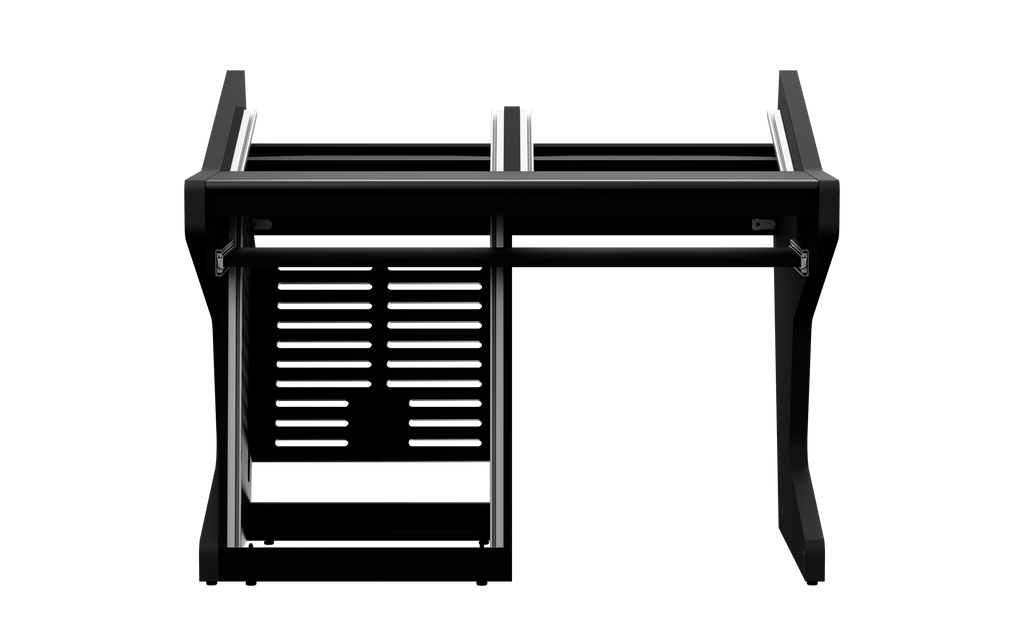 Finish: Matt Black — DUO [2x8 + 1x12] + KEY, front view