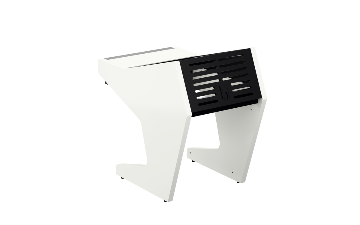 Sessiondesk SOLO [1x12] + KEY in gloss white — back view