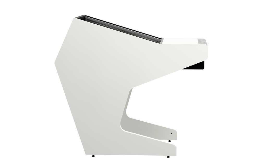 Sessiondesk SOLO [1x12] + KEY in gloss white — side view