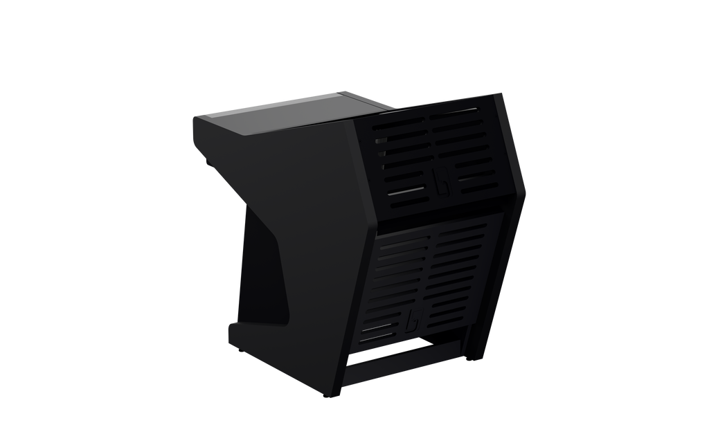 Finish: Matt Black — SOLO [1x12 + 1x12] + KEY, back view