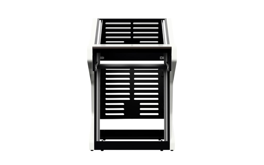 Sessiondesk SOLO [1x12 + 1x12] + KEY in gloss white — front view