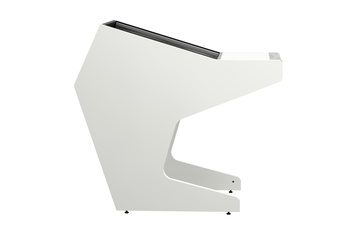 Sessiondesk SOLO [1x12] in gloss white — side view