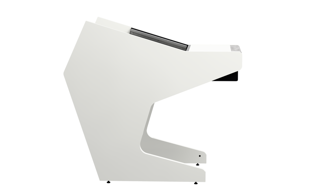 Sessiondesk SOLO [1x8] + KEY in gloss white — side view
