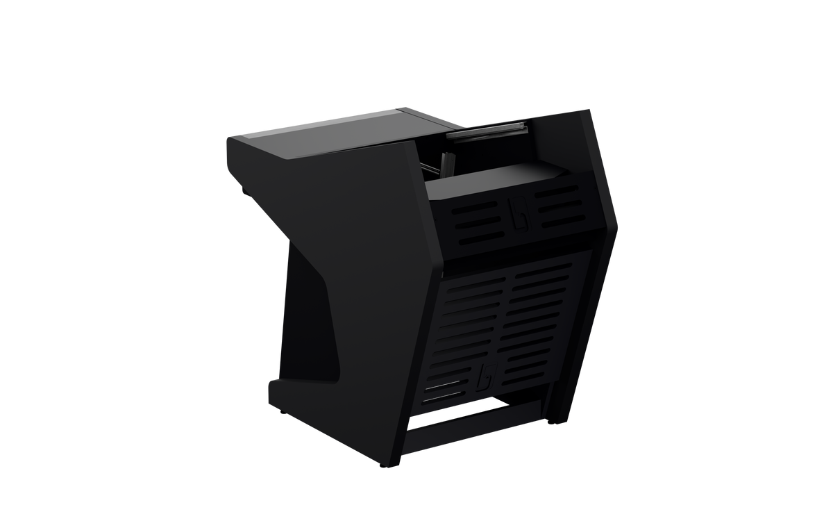 Finish: Matt Black — SOLO [1x8 + 1x12] + KEY, back view