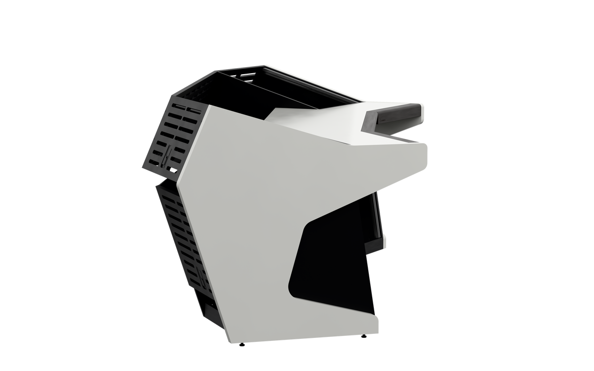 Finish: Gloss White — TRAPEZ 100 [2x12 + 2x12] + KEY, side view