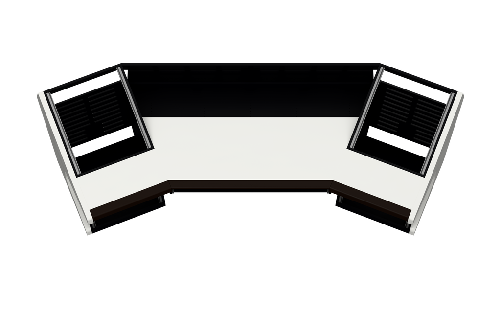 Finish: Gloss White — TRAPEZ 100 [2x12 + 2x12] + KEY, top view