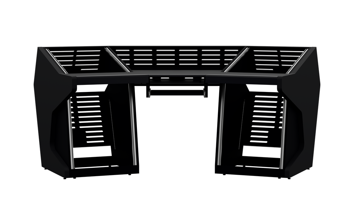 Finish: Matt Black — TRAPEZ 60 [2x12 + 2x12] + KEY, front view