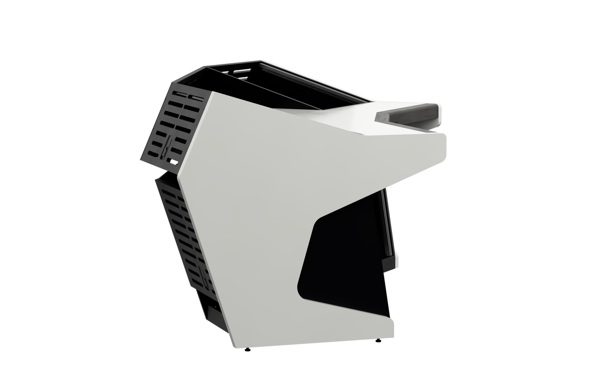 Sessiondesk TRAPEZ 60 [2x12 + 2x12] in gloss white — side view