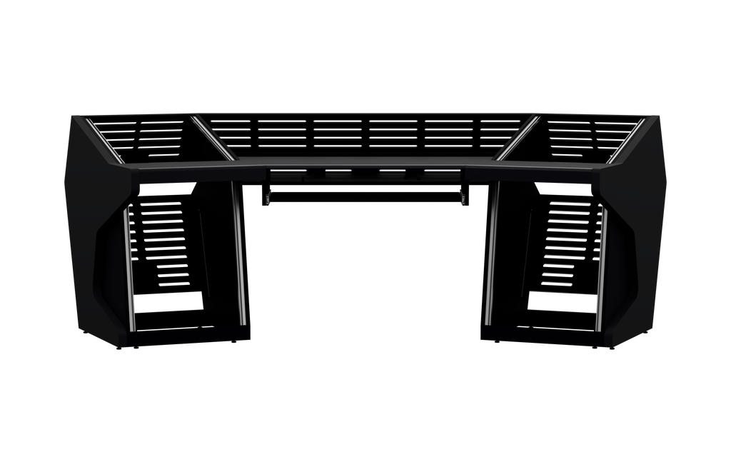 Finish: Matt Black — TRAPEZ 80 [2x12 + 2x12] + KEY, front view