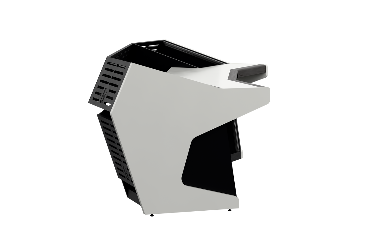 Finish: Gloss White — TRAPEZ 80 [2x12 + 2x12] + KEY, side view