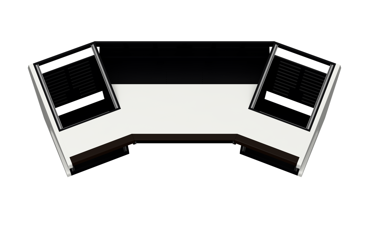 Finish: Gloss White — TRAPEZ 80 [2x12 + 2x12] + KEY, top view