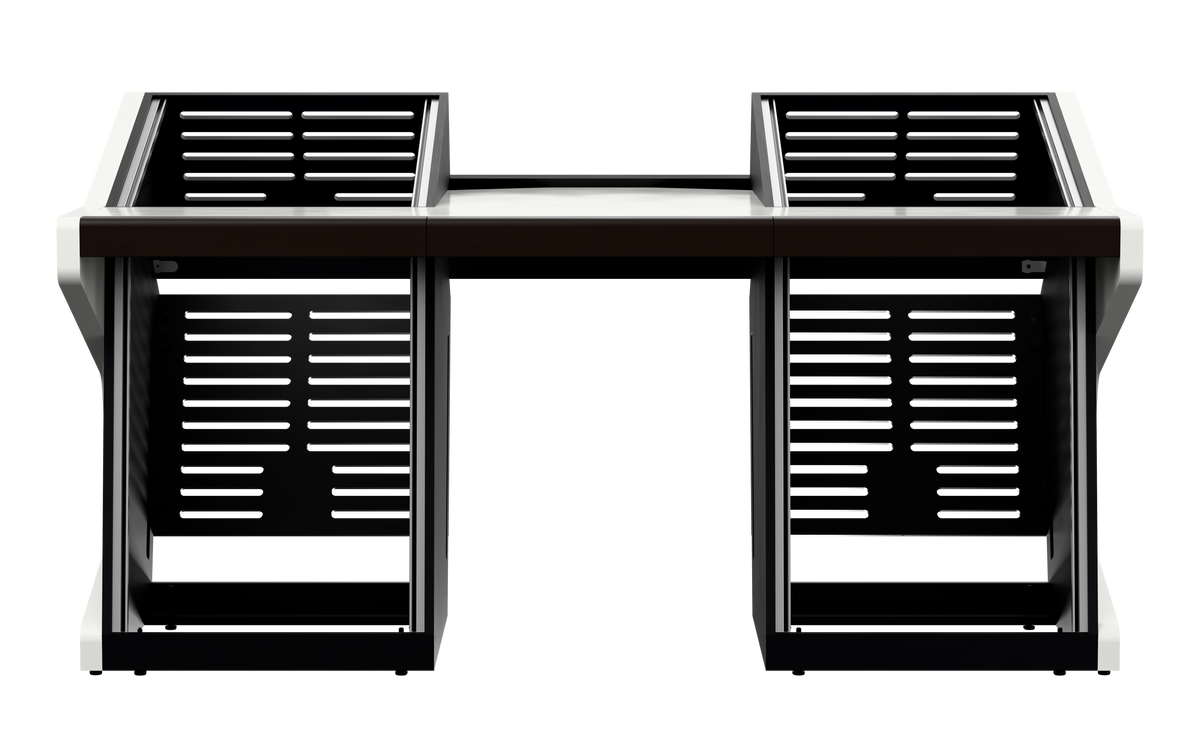 Sessiondesk TRIO [2x12 + 2x12] in gloss white — front view