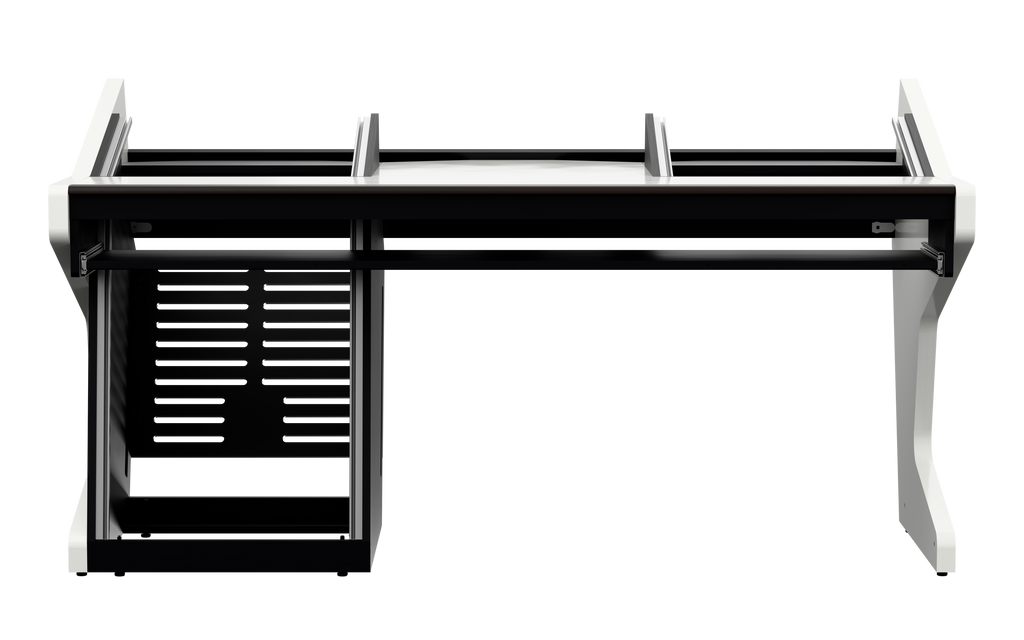 Sessiondesk TRIO [2x8 + 1x12] + KEY in gloss white — front view