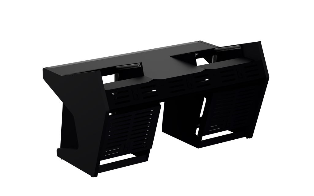 Finish: Matt Black — TRIO [2x8 + 2x12], back view