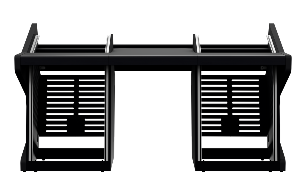 Finish: Matt Black — TRIO [2x8 + 2x12], front view