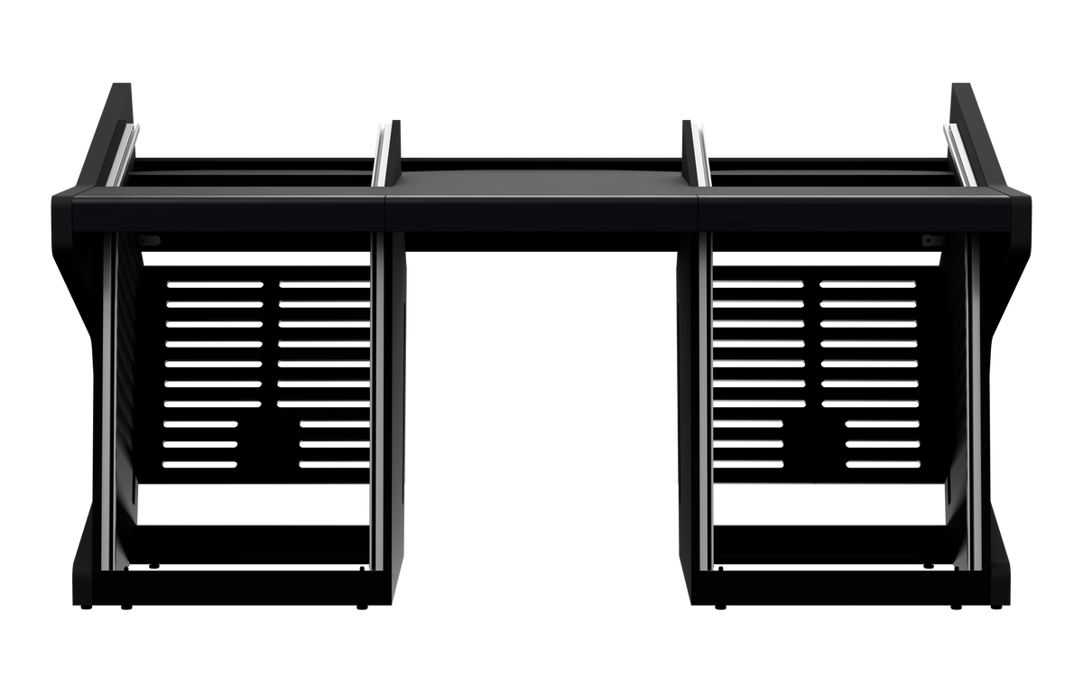 Finish: Matt Black — TRIO [2x8 + 2x12], front view