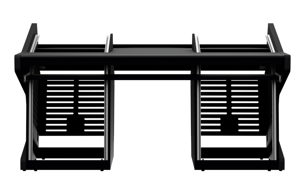 Finish: Matt Black — TRIO [2x8 + 2x12] + KEY, front view