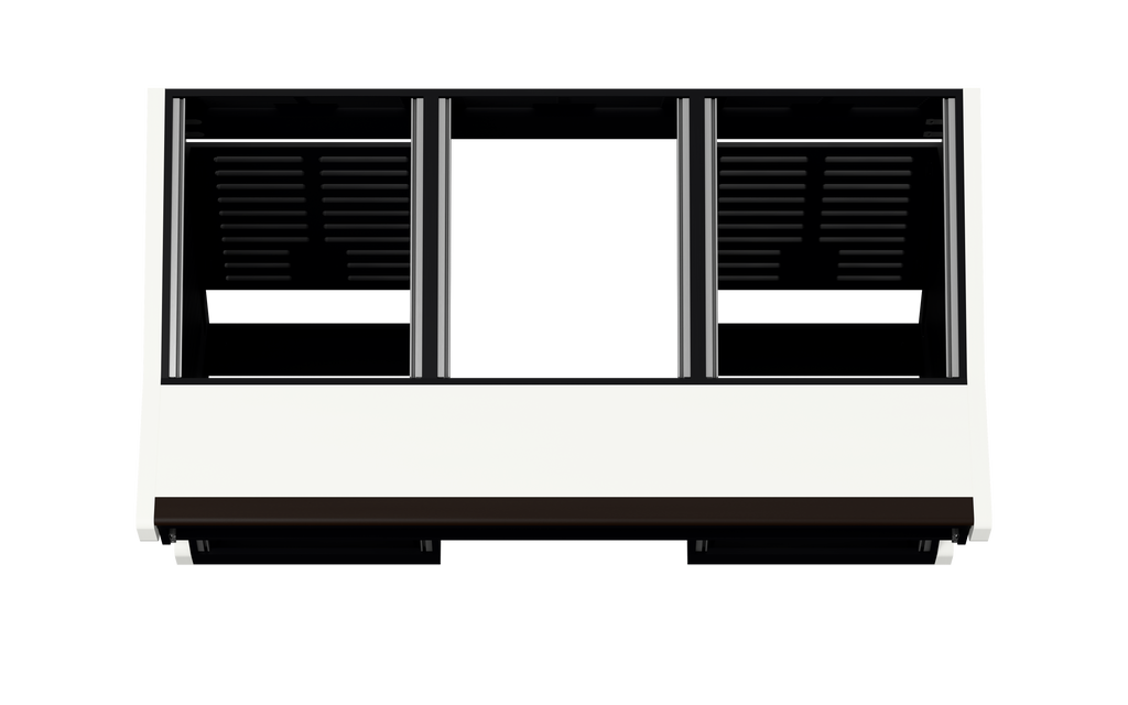 Sessiondesk TRIO [3x12 + 2x12] + KEY in gloss white — top view