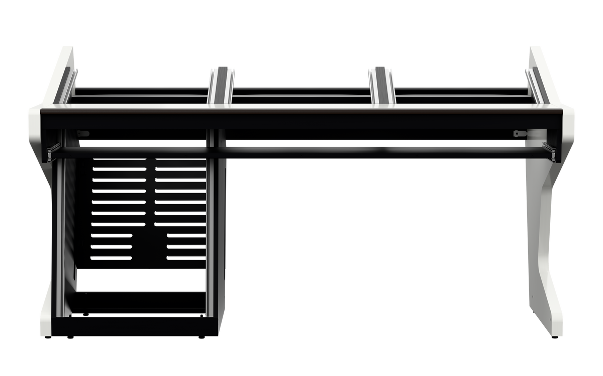 Sessiondesk TRIO [3x8 + 1x12] + KEY in gloss white — front view