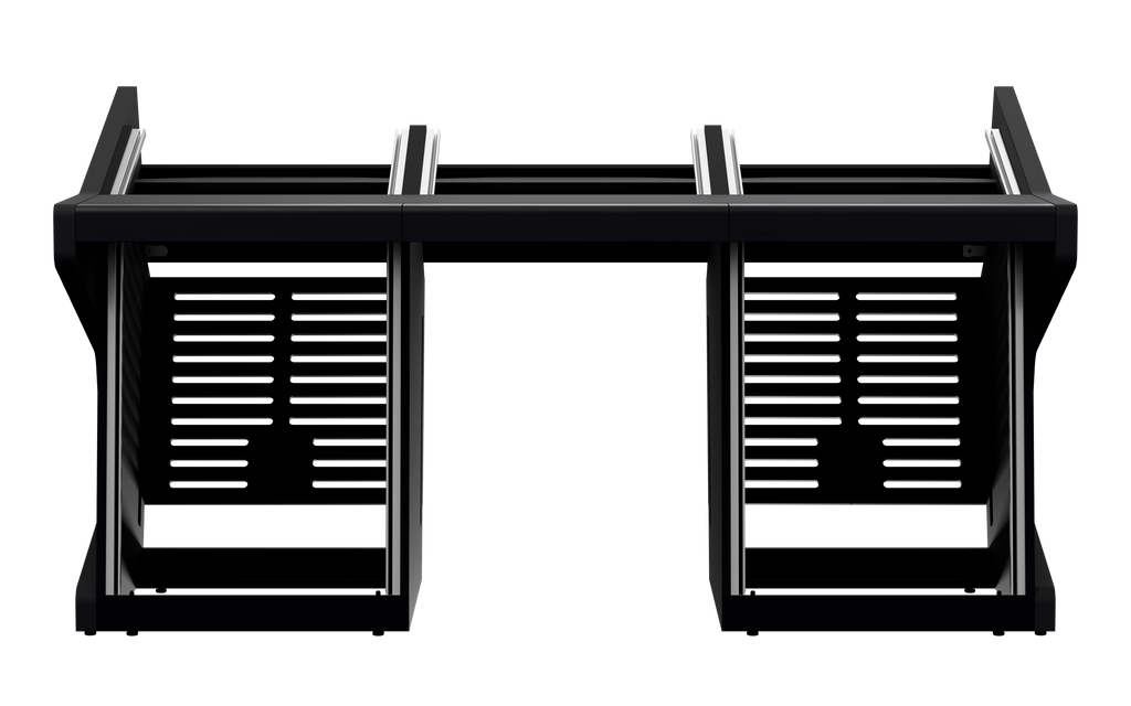 Finish: Matt Black — TRIO [3x8 + 2x12], front view