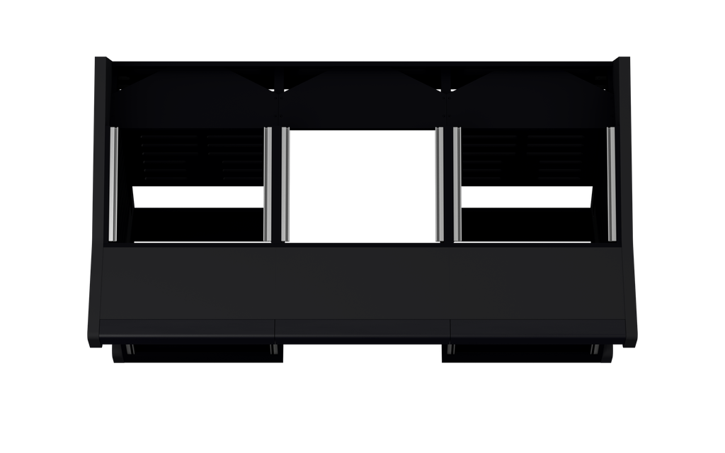 Finish: Matt Black — TRIO [3x8 + 2x12], top view