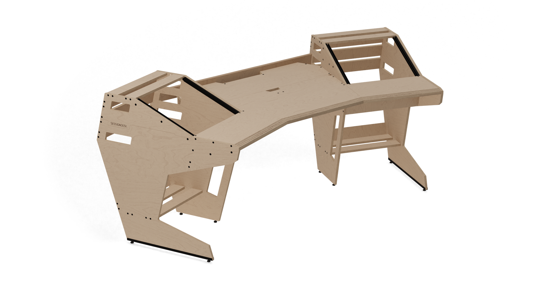 ategisデスク Sessiondesk GUSTAV 2.0 - Pro studio desk with 18U racks (2x9RU