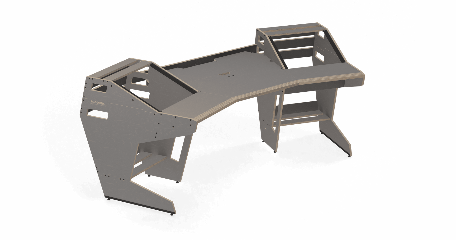 ドラム缶remake！パソコンデスク‼️ Sessiondesk GUSTAV 2.0 - Pro studio desk with 18U racks (2x9RU