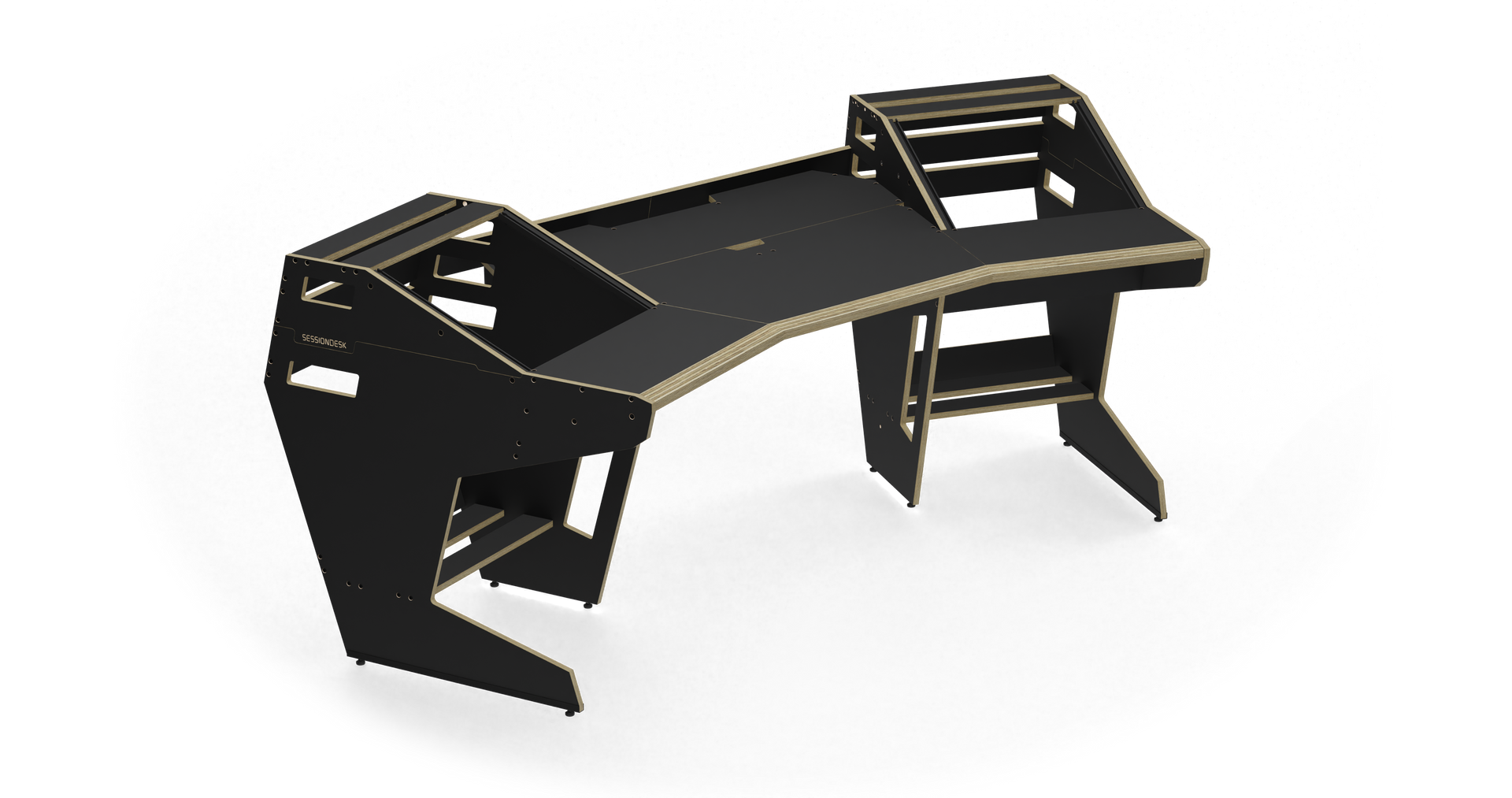 Sessiondesk GUSTAV 2.0 - Pro studio desk with 18U racks (2x9RU