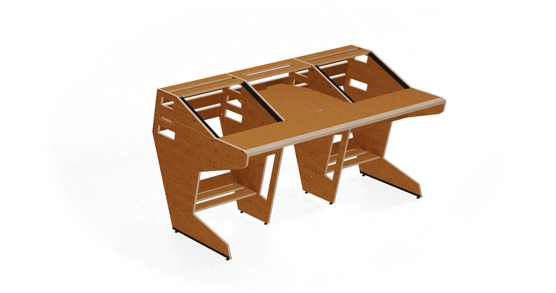 Sessiondesk OKTAV 2.0 - Pro studio desk with 18U racks (2x8RU) and Sessiondesk OKTAV 2.0 - Pro studio desk with 18U racks (2x8RU) and