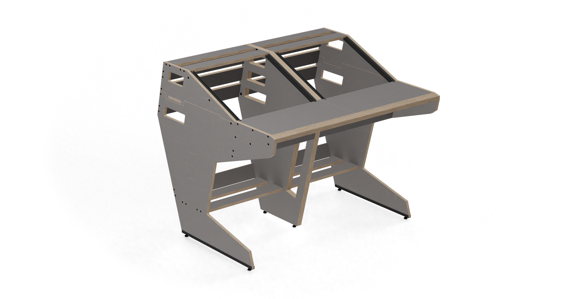 ドラム缶remake！パソコンデスク‼️ Sessiondesk QUINTAV 2.0 - Pro studio desk with 18U racks (2x9RU